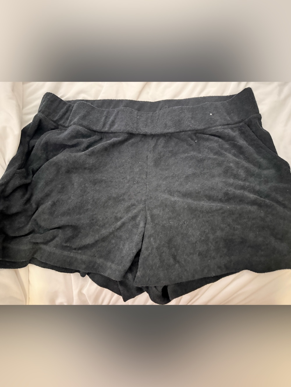 Juicy Couture Terry Cloth Black Shorts